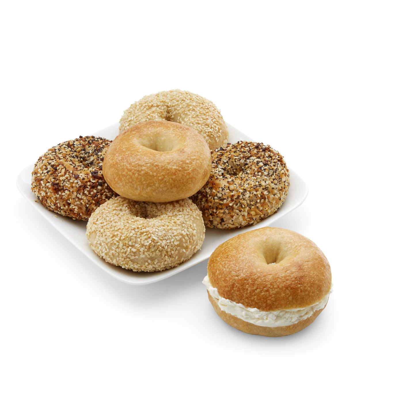1/2 Dozen New York Style Bagels & Cream Cheese