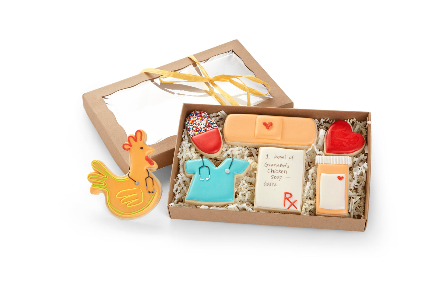 Add a Hand Decorated Get Well Cookie Pack